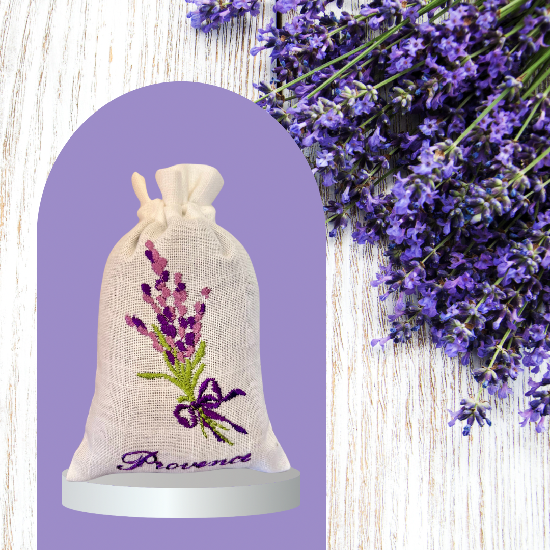 Sachet de Lavande brodé